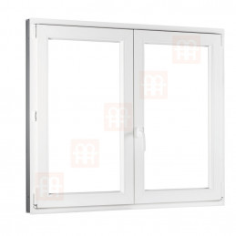 Janela de plástico | 130x110 cm (1300x1100 mm) | branco | double-hung sem mulhao (mulhao) | direito