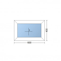 Plastové okno | 60x40 cm (600x400 mm) | bílé | fixní