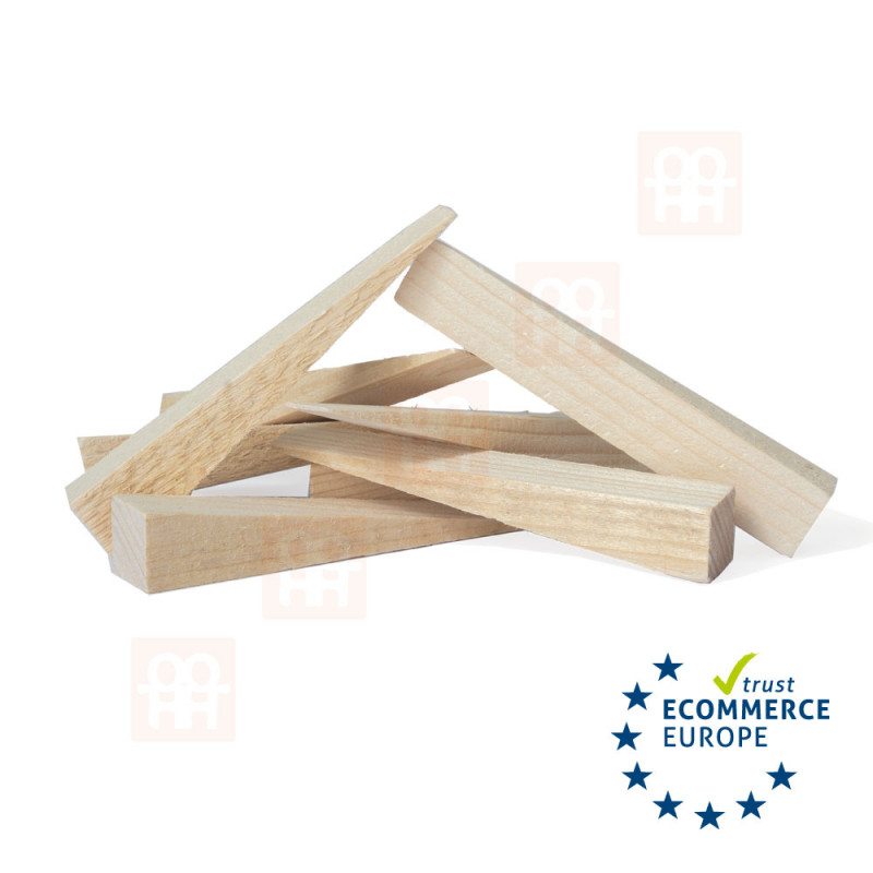Cuñas de 10 piezas hechas de madera de abeto, sin tratar cuñas de montaje  cuñas artesanales material artesanal cuña de madera -  España