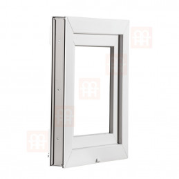 Plastic window | 80x60 cm (800x600 mm) | white | tilting / hinged 