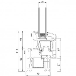 Plastic window | 80x60 cm (800x600 mm) | white | tilting / hinged 