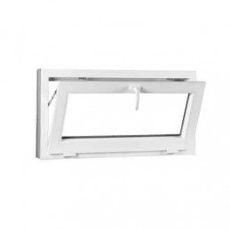 Plastic window | 100x80 cm (1000x800 mm) | white | tilting / hinged 