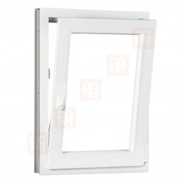 Plastic window | 50 x 80 cm (500 x 800 mm) | white | opening and tilting | right 