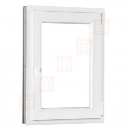 Plastic window | 50 x 80 cm (500 x 800 mm) | white | opening and tilting | right 