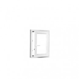 Plastic window | 50 x 80 cm (500 x 800 mm) | white | opening and tilting | right 