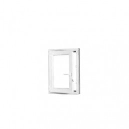 Plastic window | 50x80 cm (500x800 mm) | white | opening and tilting | left 