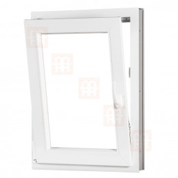 Plastic window | 50x80 cm (500x800 mm) | white | opening and tilting | left 