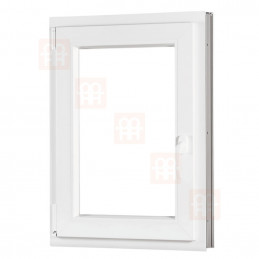 Plastic window | 50x80 cm (500x800 mm) | white | opening and tilting | left 