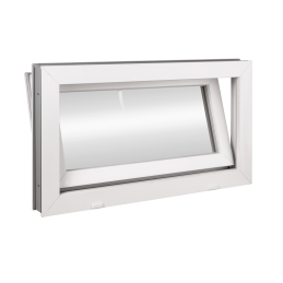 Plastic window | 90x50 cm (900x500 mm) | white | tilting / hinged 