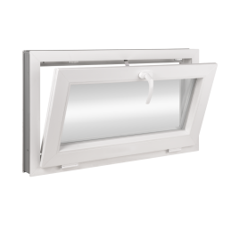 Plastic window | 90x50 cm (900x500 mm) | white | tilting / hinged 