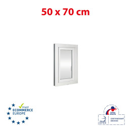 Plastic window | 50 x 70 cm (500 x 700 mm) | white | opening and tilting | right 