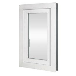 Plastic window | 80x100 cm (800x1000 mm) | white | opening and tilting | left 