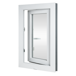 Plastic window | 80x100 cm (800x1000 mm) | white | opening and tilting | left 