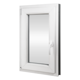 Plastic window | 80x100 cm (800x1000 mm) | white | opening and tilting | left 