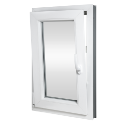 Plastic window | 80x100 cm (800x1000 mm) | white | opening and tilting | left 