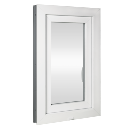 Plastic window | 80 x 120 cm (800 x 1200 mm) | white | opening and tilting | right 