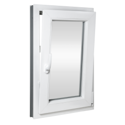 Plastic window | 80 x 120 cm (800 x 1200 mm) | white | opening and tilting | right 