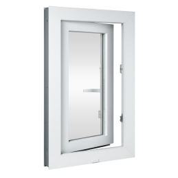 Plastic window | 50 x 80 cm (500 x 800 mm) | white | opening and tilting | right